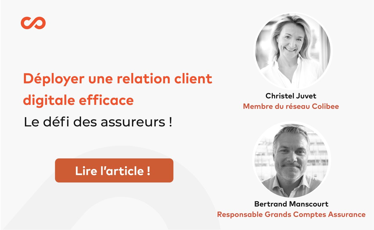Colibee's tweet image. Pour améliorer leur approche de la #RelationClient, la #Digitalisation va offrir aux assureurs une meilleure connaissance de l’adhérent et ses besoins.

Comment accompagner les assureurs dans leur #TransforNum ?

➡ La réponse : ow.ly/GQfU50DTPLg

#AssurTech