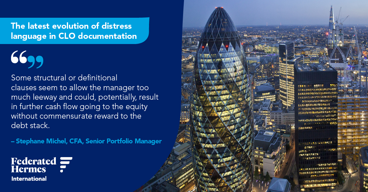 What can debt investors expect from changes made to CLO documentation? Our Structured Credit team examine the evolution of distress language here: bit.ly/2ZpI7zS
