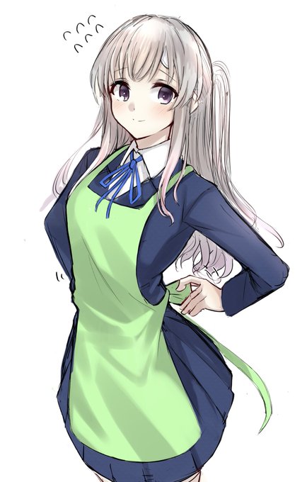 制服エプロンのtwitterイラスト検索結果