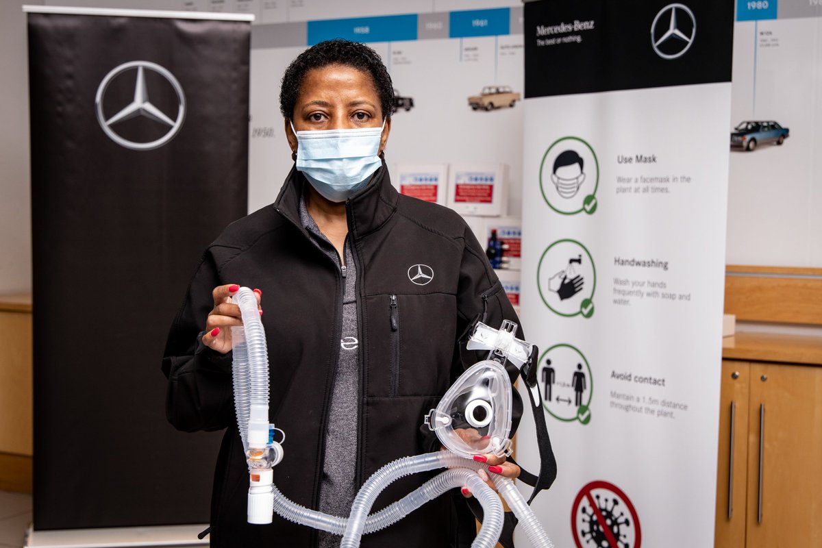 MercedesAMGF1's tweet image. Making a positive difference. 👊 @MercedesBenz_SA have donated 1,000 Ventura CPAP devices to public hospitals in South Africa to help them in the continued fight against the COVID-19 pandemic.