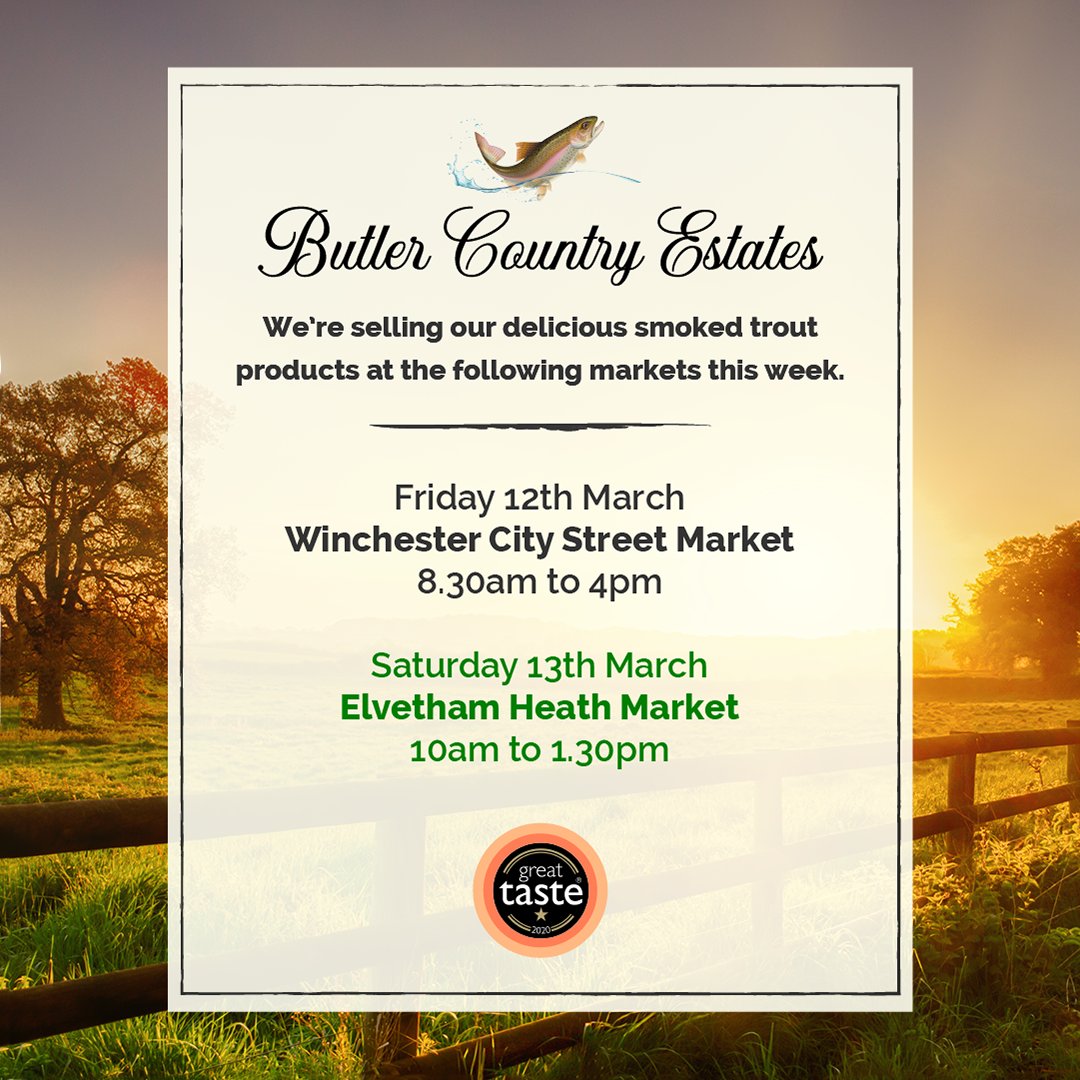 hampshiretrout's tweet photo. We're selling our delicious smoked trout products at the following markets this week: #Winchester, #Elvetham @EHMarket, and #Alton @HantsFarmersMkt. 

https://t.co/AxAogETtf7

#hampshirefood #foodie #stayloyalstaylocal https://t.co/lSqRWm3iAK