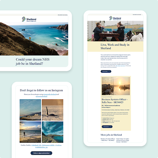nbcommunication's tweet photo. Following on from our refresh of the Shetland brand and the relaunch of the https://t.co/zU8hCDhLco website, we've given the islands' monthly newsletters a new look and content direction.

Take a closer look: https://t.co/gFMnJdKIG0

#LiveWorkShetland #Shetland @PromoteShetland https://t.co/igWWuEJcyU