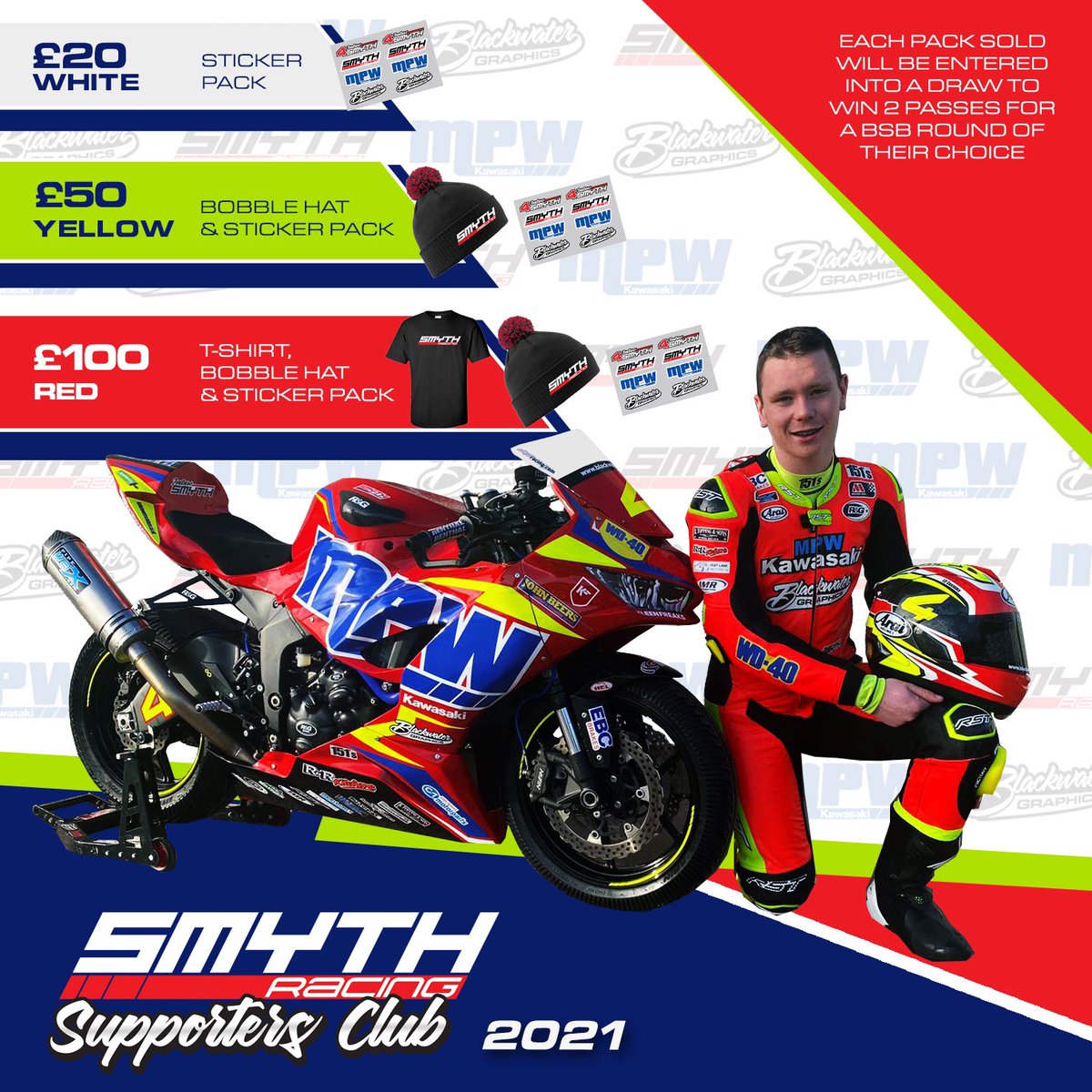 Take a look 👀 at our website for all the information and a link to join my supporters club 👍
Thanks

Web: smythracing.com

Follow us on social media. 

Facebook: Andrew smyth racing
Instagram: <a href="/smythracing/">Syd Smyth</a>