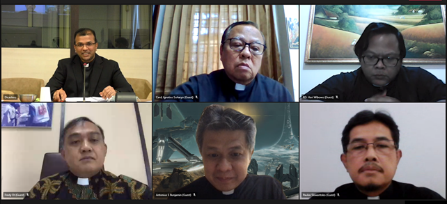 📢Today listening to the Indonesian Church about #Covid19 challenges #VaticanCovidCommission, with Cardinal Ignatius Suharyo Hardjoatmodjo.

More info humandevelopment.va/en/vatican-cov…