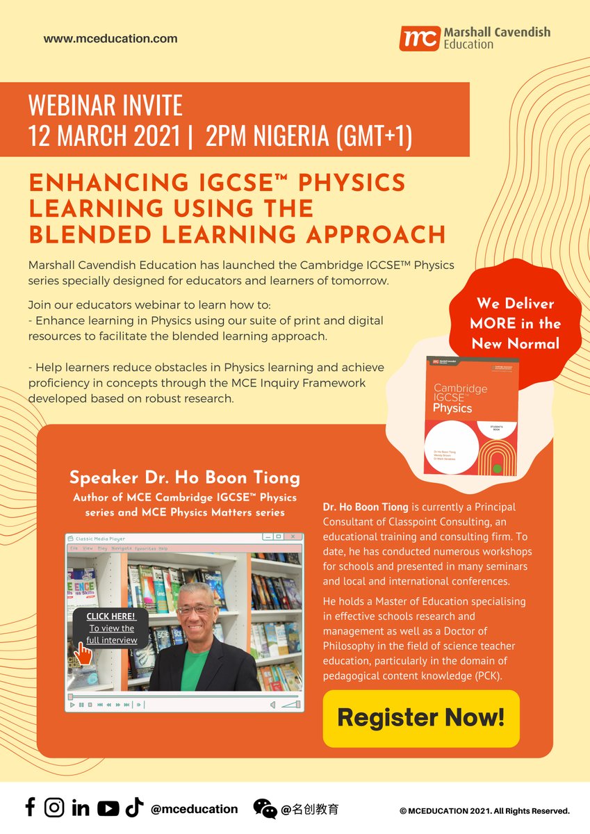 MagdielEdu's tweet photo. Enhancing IGCSE Physics webinar is a free event. Kindly click of the link https://t.co/ikjE6m8pgY to register. https://t.co/1IJn9etqV0