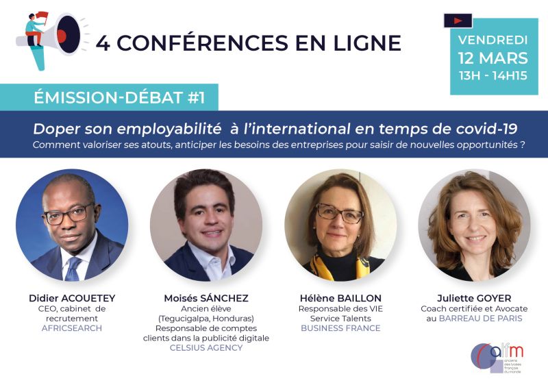 AfricSearch (@africsearch_) on Twitter photo 💬 CONFÉRENCE
Nous vous donnons rendez-vous le vendredi 12 mars à 13:00 (UTC+1) pour l'émission-débat "Doper son employabilité à l'international en temps de Covid-19"
Inscrivez-vous via ce lien afin d'y participer 👉🏼 lnkd.in/dyAY-7J
<a href="/DidierAcouetey/">Didier Acouetey</a> #africsearch 💬 CONFÉRENCE
Nous vous donnons rendez-vous le vendredi 12 mars à 13:00 (UTC+1) pour l'émission-débat "Doper son employabilité à l'international en temps de Covid-19"
Inscrivez-vous via ce lien afin d'y participer 👉🏼 lnkd.in/dyAY-7J
<a href="/DidierAcouetey/">Didier Acouetey</a> #africsearch