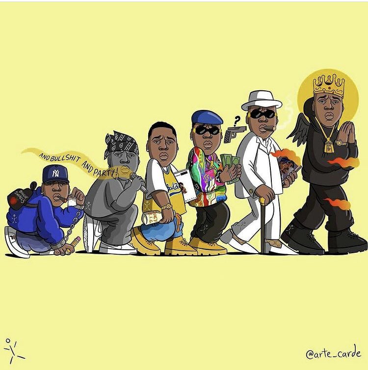 BLACKADAPROGRAM's tweet photo. L’evoluzione di #SnoopDogg #2Pac #TheNotoriousBIG #JayZ by @arte_carde #BlackadaProgram https://t.co/zuxi69wdDC