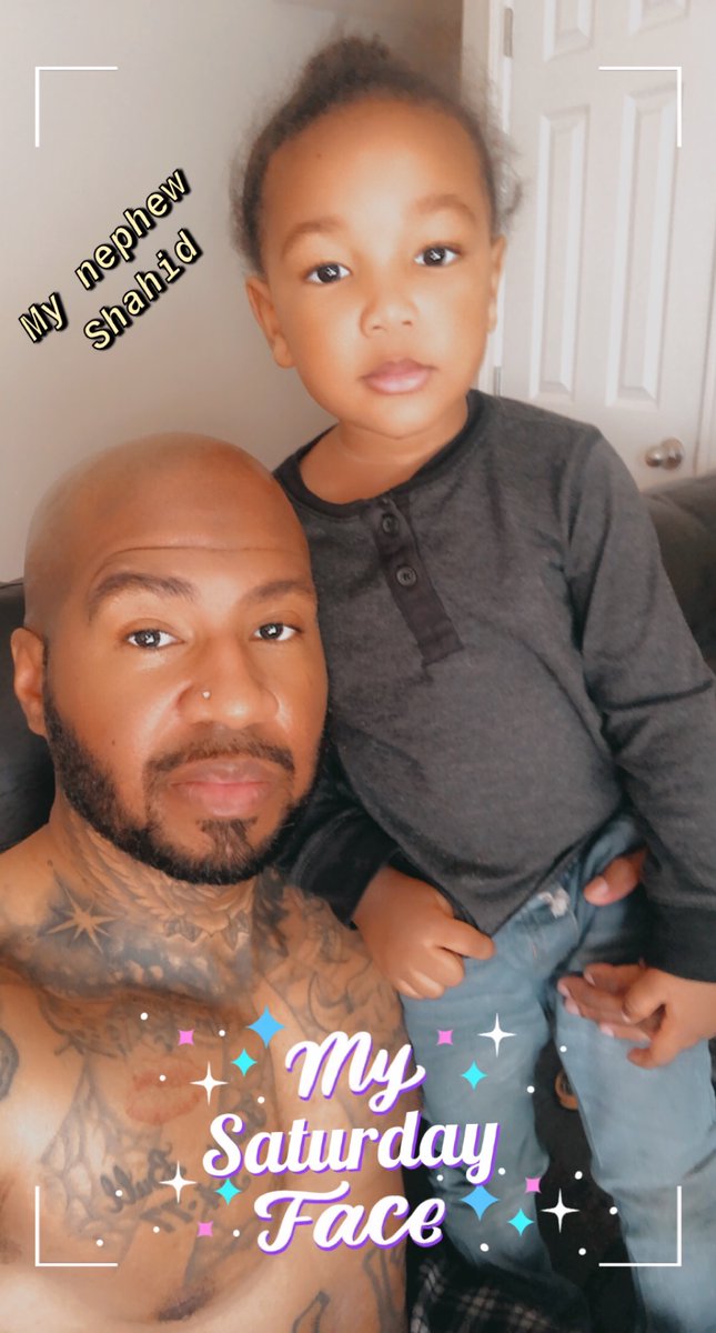 Jimmy_Mac_Sykes's tweet photo. My nephew Shahid jumped up first thing in the morning and said “Uncle I wanted to take a picture!” #familyfirst #blessed #celebration #fambam #family  #friends #happy #heart #photo ##proud #handsome  #sexyblackmen #cute #flexing #mcm #brownskin #selfie #hot #tattoos #nephew https://t.co/eT9MTljsOk