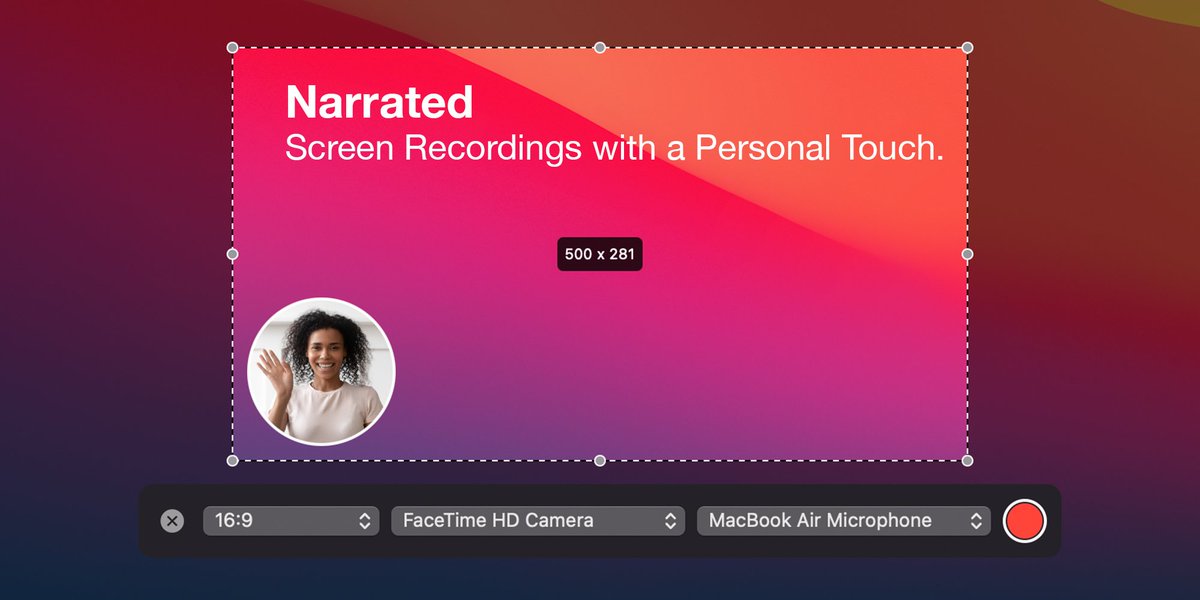 buildandship's tweet photo. Hello, world! Please give a warm welcome to our first Mac app, Narrated. It lets you create personal screen recordings. Try it for free on https://t.co/4cuo74y2LW 🎉 https://t.co/E1mN79XNEx