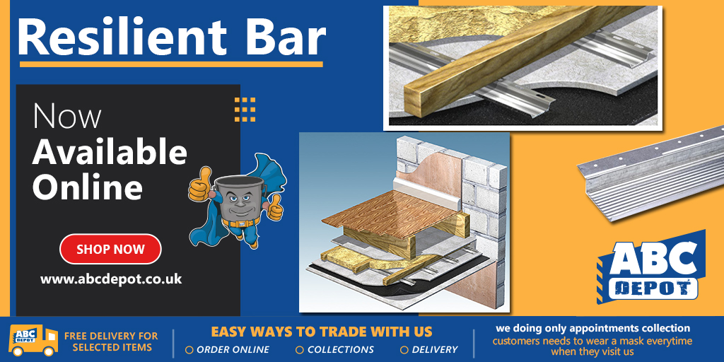 How to achieve an enhanced acoustic performance using #Resilientbars. We’re open &amp; fully stocked. We’re here for Trade &amp; DIY too. For all of you waiting for the best price, get now #resilientbar: £2.39+VAT that’s amazing.
Order online for national delivery:bit.ly/3byDRoJ