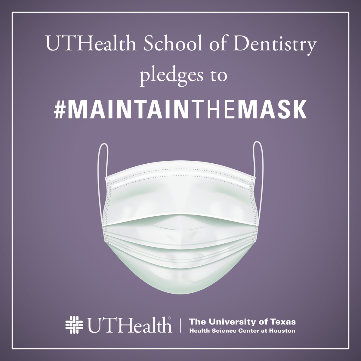 UTSDHouston's tweet photo. To protect our patients, students, and employees, UTSD will continue to #MaintainTheMask after March 9. We appreciate your understanding as we work to keep ourselves and communities safe.
#WeAreUTSD https://t.co/Fe96K3CSzp