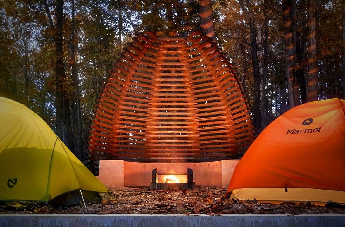 These incredible campsites can now be reserved online. Parking is at the Park Visitor Center You'll bike or hike to your campsite. All sites are near the water and the Karst Loop Trail.  (photos by Hufft Design) #monumenttrails reseze.net/servlet/Webres…