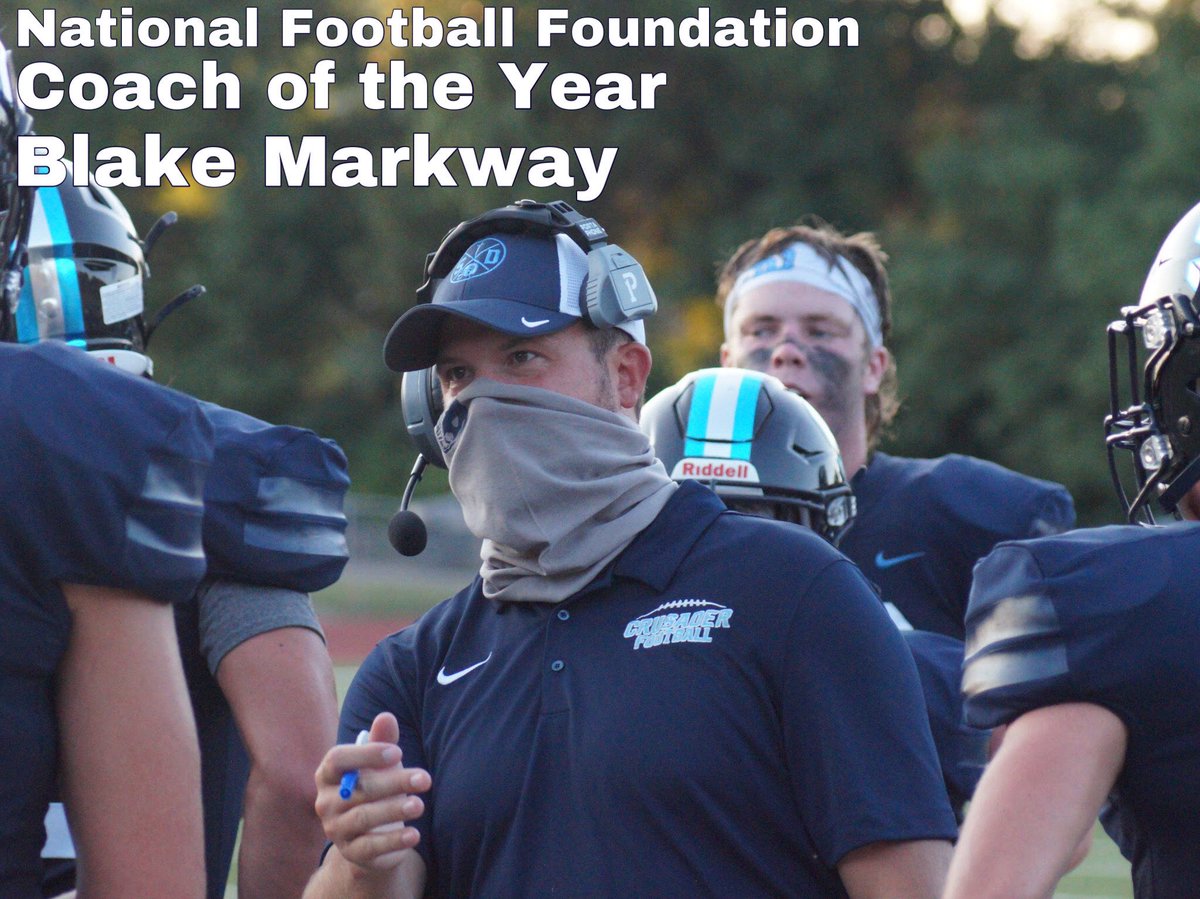 sdhsathletics's tweet photo. It is a great honor to announce that our very own @SDAll_In head coach, Blake Markway, has been chosen as the St.Louis chapter of the national football foundation COACH OF THE YEAR!! An amazing coach but an even better person/role model for the young men he leads. Congrats Coach. https://t.co/zlefWPIkr5