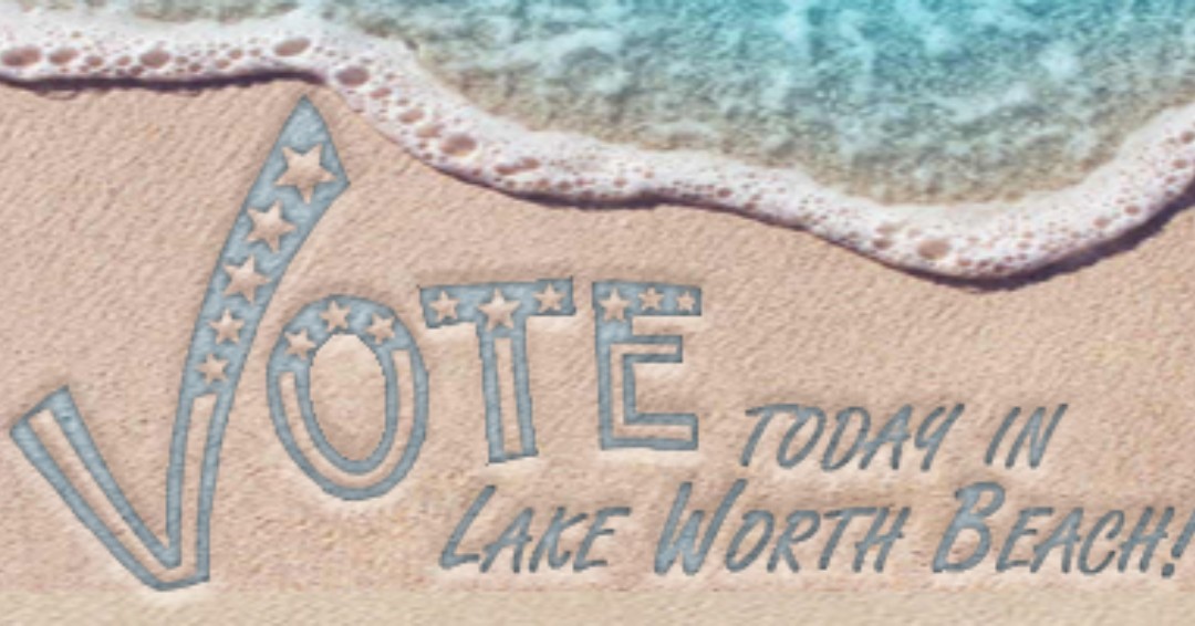 LakeWorthBchPBC's tweet photo. The polls are open! Get out and vote today until 7pm. Get more information here: https://t.co/wFbm2BLizf https://t.co/JeJBzLCcZo