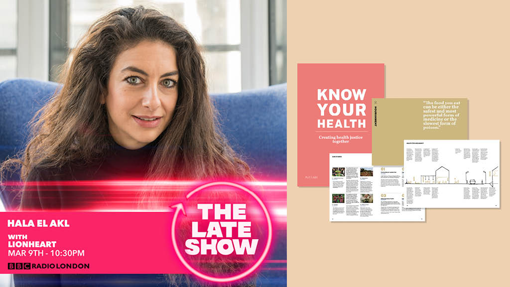 This evening on <a href="/BBCRadioLondon/">BBC Radio London</a>, <a href="/halaakl/">Hala El Akl</a> and <a href="/LionHeartfelt/">Rhael 'LionHeart' Cape Hon FRIBA</a> will be chatting about #KnowYourHealth, a new online tool launched by #PLPArchitecture, <a href="/TheCentricLab/">Centric Lab</a> and <a href="/comuzi_lab/">COMUZI</a> to empower people to create healthier neighbourhoods.

Tune in from 10.30pm: bbc.co.uk/programmes/p09…