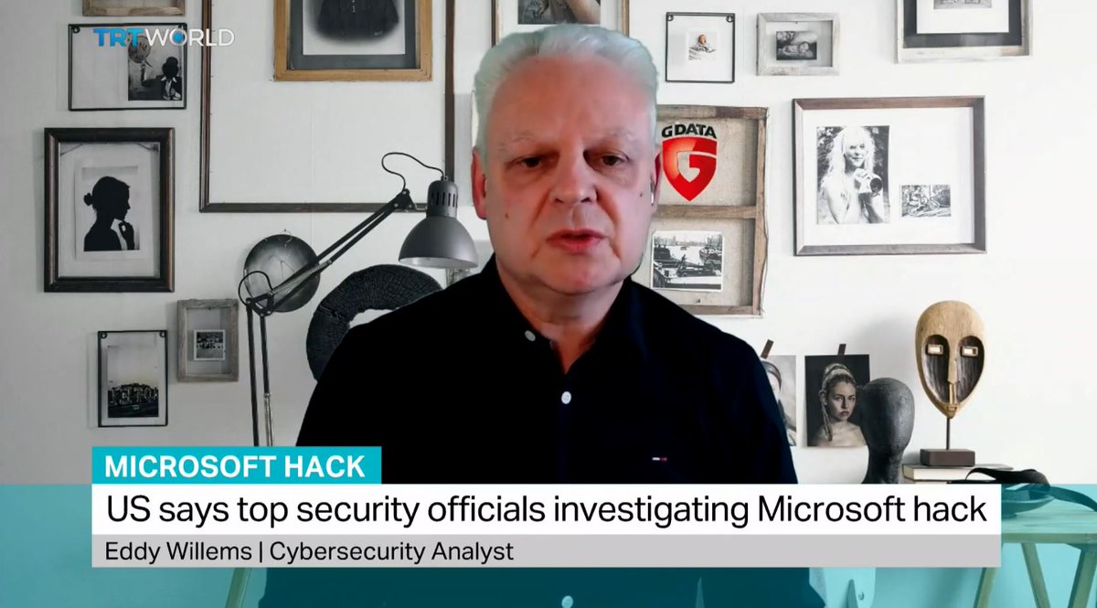EddyWillems's tweet image. Earlier today I talked to @trtworld  live about the #Hafnium Exchange #Microsofthack - US Says top security officials investigating Microsoft hack. - My view on it and a link to the video within the comment.