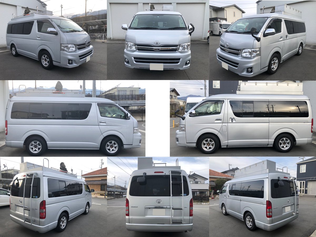 中継車販売の有限会社ビビッド そしてそして 今日はもう1台 平成24年式という 中古特装車としてはかなり新し目 のhiaceが入荷 外観もきれいな方だと思います もともと電波 強度測定車 10m伸びるポール付きで中継車だけでなくアマチュア無線家の方