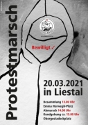 Stillerprotest.ch  Spaziergang durch Liestal zum zeigen der Solitarität mit den durch den Bund geschändeten KMU.