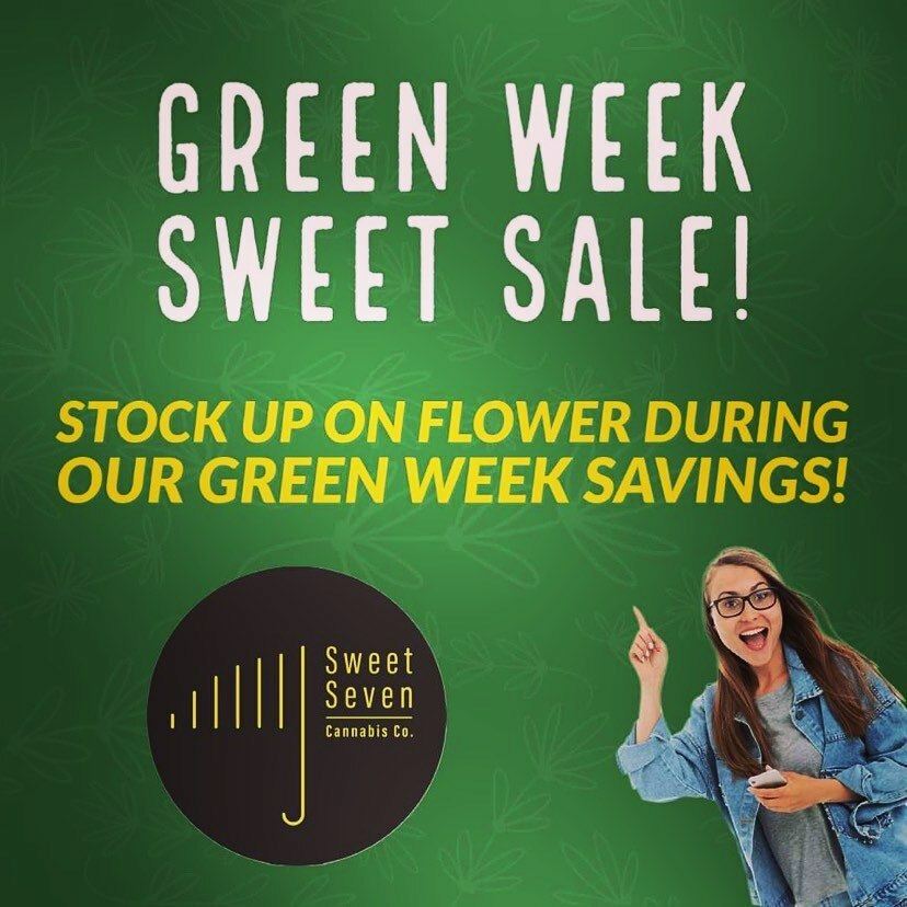 Our Green Week Sweet Savings have arrived! With St.Patrick’s day just around the corner it’s time to stock up on some flower! 🌱☘️

Huge savings on selected products!!! 🤑

Grower’s Choice Indica 28g by Good Supply now on sale for $139.99!! 

Celebrate… instagr.am/p/CMM4Z4oss7V/