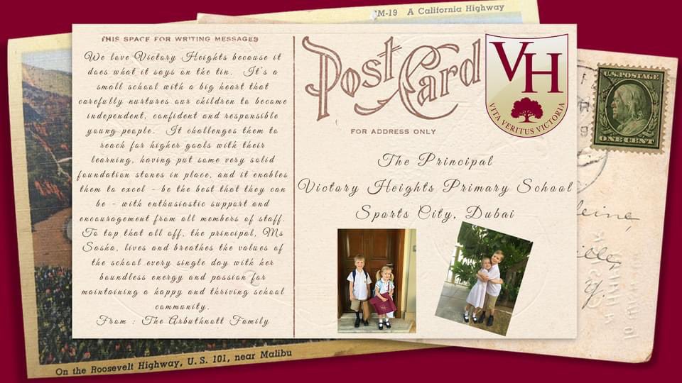 VHPS_Events's tweet photo. Enjoy these postcards written by some of our wonderful parents, past and present.....Here comes the Sun!!
#VHPS #vhpsthelittlethings #smallschoolbigheart #vhpsfamily

https://t.co/yX12KtvtfG https://t.co/QTATVSxkdR