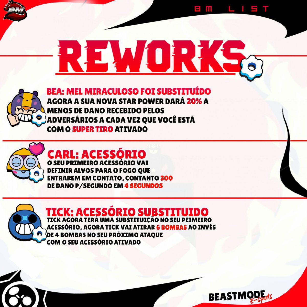 Balanceamento e Reworks - Atualização de Março.

#brawlstars #gobm
