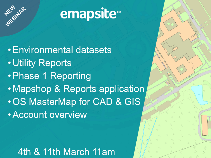 emapsite's tweet image. Register now for our easy-viewing webinar, where we will run through the range of location data available for the Environmental Sector - ow.ly/cL4v50DU8k7

#webinar #data #deskstudy