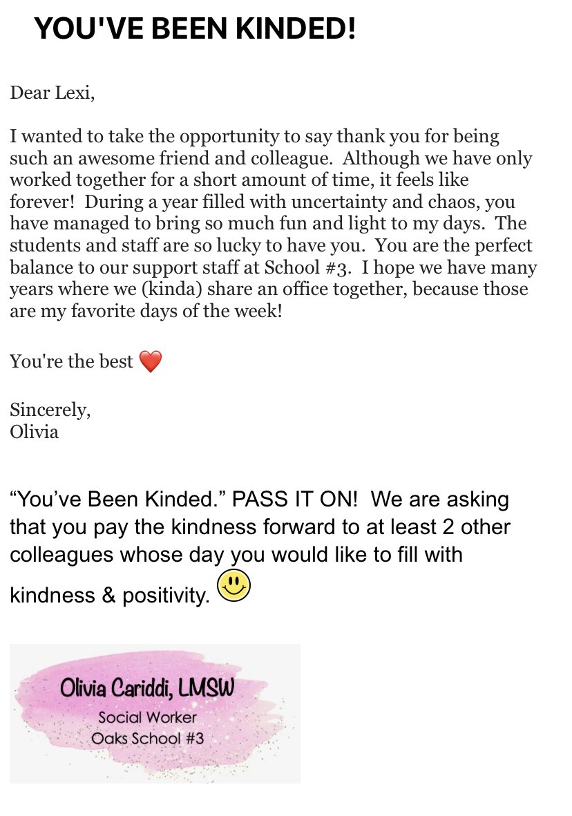 MayoFishLexi's tweet photo. I am so lucky to work with such amazing people! @MsCariddi you are the greatest role model and I love learning from you💜💕💛 #kindness #kinded @OaksSchool3 @OSDBeWell https://t.co/sdWFP5D6wK