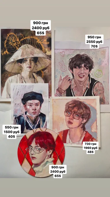 продаю ориги работ! часть 2. 
заранее большое спасибо, если ретвитните ?♥️
.
selling original artworks! pt. 2. 
thank you if you retweet it ?♥️ 