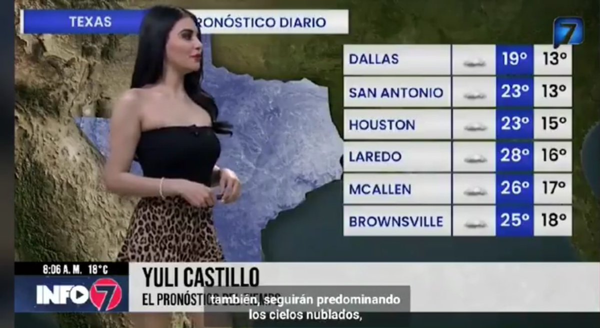 luisunamrebel's tweet photo. Hermosa @yulicastillot ❤️😍😍😍 en #Info7 #Tamaulipas con los detalles del pronóstico del tiempo
#ElTiempoATiempo
#YuliCastillo
#DiosaDelClima https://t.co/l1AlgsfRPq
