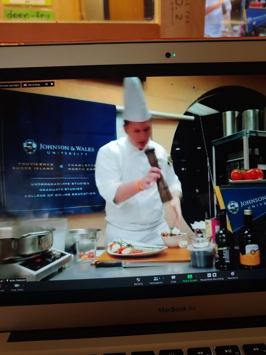 Zooming with Chef Brian from JWU