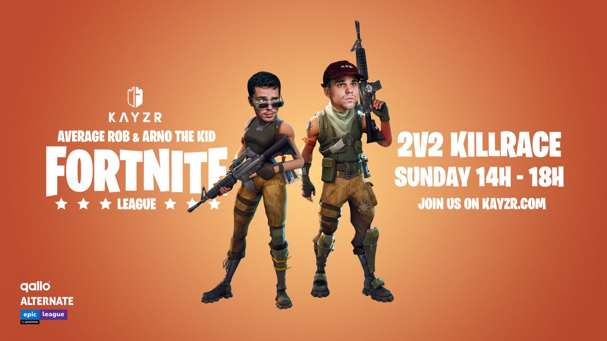 AverageRob's tweet photo. Arno en ik organiseren een eigen Fortnite Wedstrijd met meer dan 1000€ aan prijzen. Iedereen welkom! 
Shoutout @KAYZRGG om dit te organiseren!

Deze zondag tussen 14u - 18u dus!

Meer info op: https://t.co/QWdV7Vn9E7 https://t.co/sb0rx8Fwe8