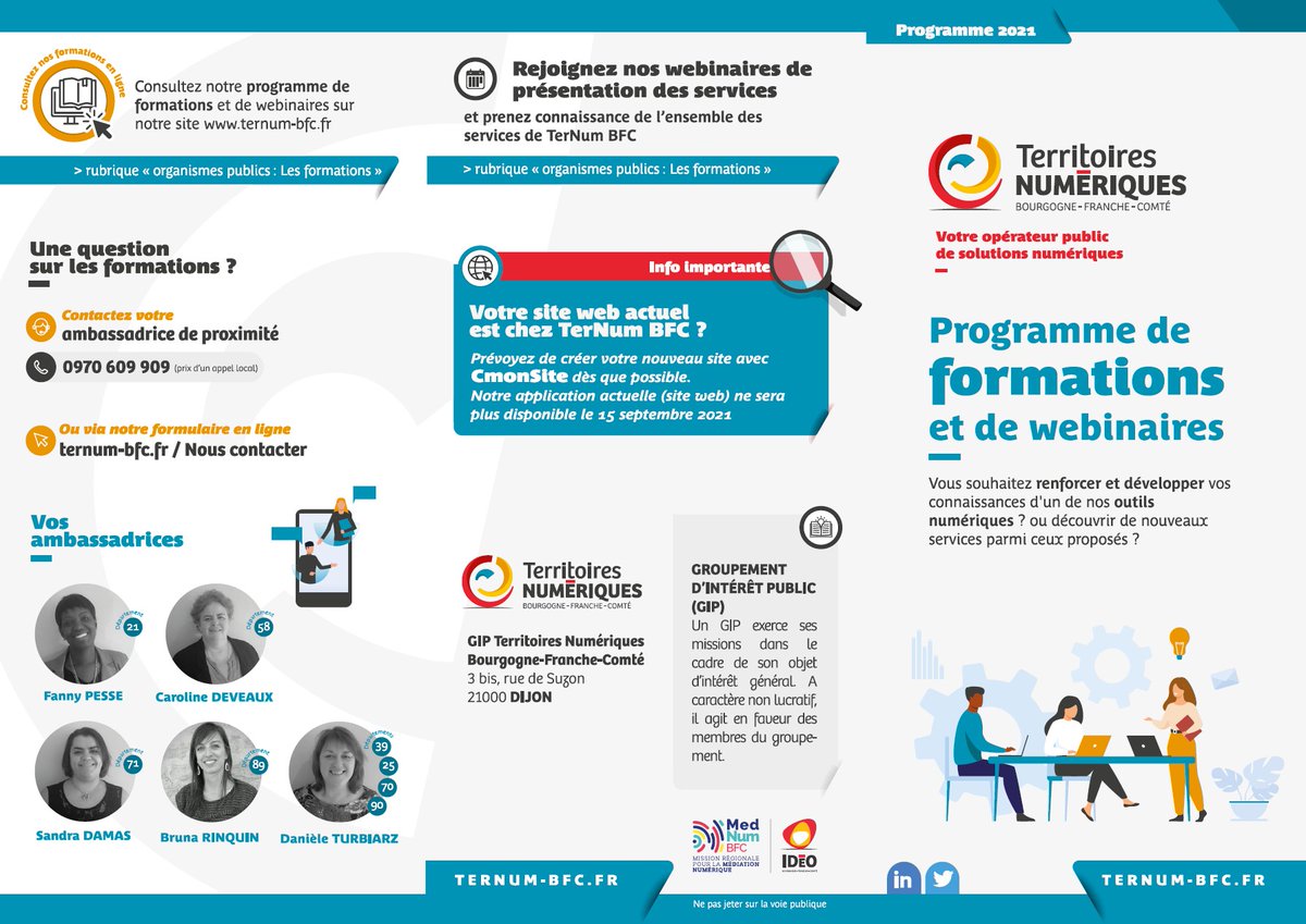 ARNiaBFC's tweet image. Avec des thématiques nombreuses et autant de contenus à découvrir #démat #marchéspublics #servicesweb #donnéespubliques #communication #CmonSite #iparapheur #RGPD #messageriesécurisée etc. Les ambassadrices TerNum conseillent et guident les adhérents dans leurs choix :)