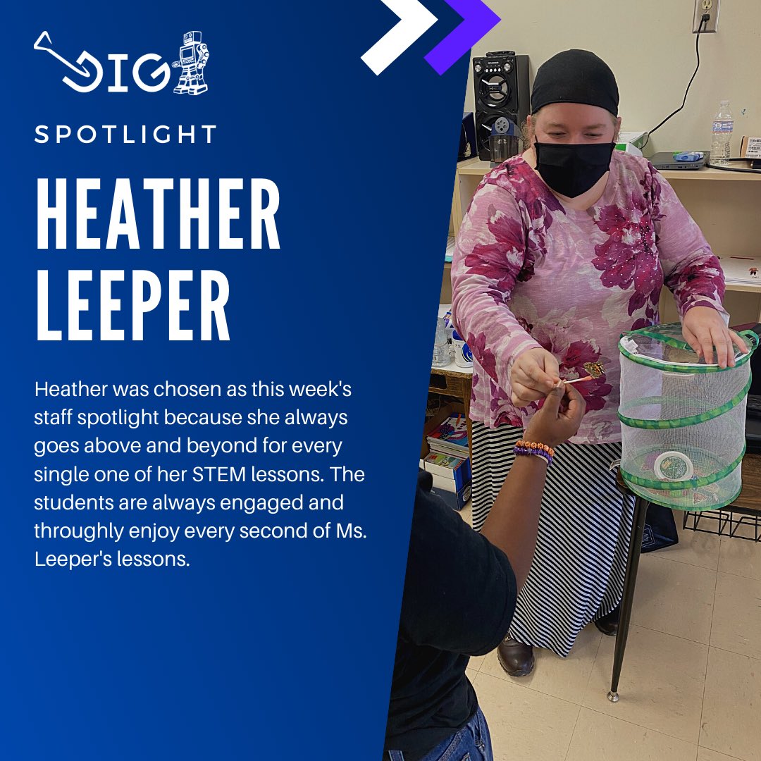 DigdpInfo's tweet photo. Ms. Leeper is a 4th grade teacher at Barnwell Elementary School where she currently teaches ELA, Math, Science, and Social Studies!

We congratulate Ms. Leeper for being our first “Staff Spotlight” and appreciate all that she does for our “Dreamers”! https://t.co/6lU4bQubPO