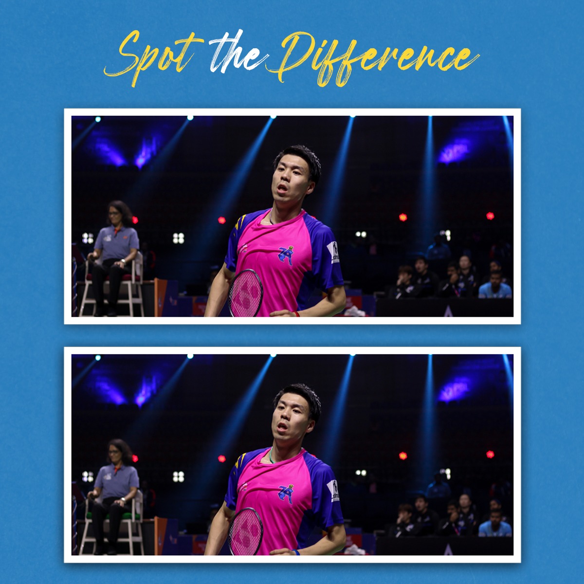7acespune's tweet photo. Spot the 4 differences between the images above 🖼️ 🖼️
Comment your answers below 👇👇

#7AcesPune #HaaKhelAamchaAahe #InItToWinIt #badmintonlive #badminton #badmintonplayers #badmintonindia #badmintonworld #SpotTheDifference #KazumasaSakai #badmintonlover #badmintonfun https://t.co/jtSITJFJ6b