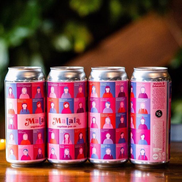 Proud to support <a href="/MadTreeBrewing/">MadTree Brewing</a> with their release of Malala!
.
Also in collaboration with <a href="/pinkbootsbeer/">Pink Boots Society</a> and Yakima Chief Hops, this beer pays homage to Malala and her fight for female education.
.
#iwd2021  #madtreebrewing #originmalt #yakimachiefhops #pinkbootssociety