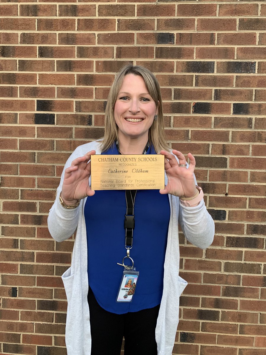 PboroElementary's tweet photo. 🥳 #WeCelebrate Mrs. Oldham, National Board Certified Teacher!!! She showed PAWS by Working Hard and was honored during @ChathamCoSch Board Meeting last night! @CatOldham4 https://t.co/LdjriBzaee