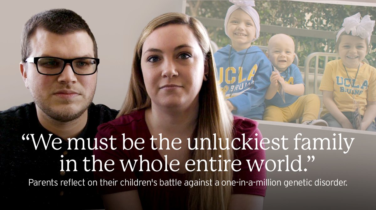 UCLAMCH's tweet photo. Hard to argue the Langenhops' sentiment as all three of their children were diagnosed with a disorder said to affect 1 in every 1 million people.

From our medical team to the @UCLAFootball team, the Langenhops share their journey. Read/watch here: https://t.co/3uthpAaHCe https://t.co/LJ5giOjkt8