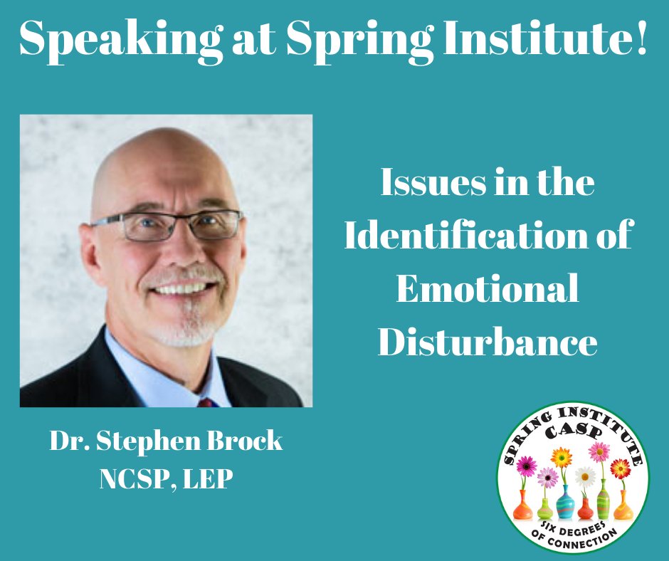 Registration for virtual Spring Institute is open! See Dr. Brock live on Thursday, April 15 (or watch the recording later) for just $59! (Or $99 if you're not a member). Members, go to ow.ly/nSgp50DKh7S and login for your discounted tickets. pheedloop.com/CASPSI2021/sit…