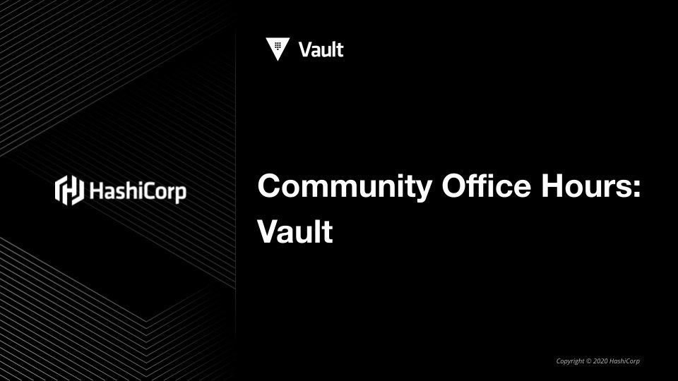 We're live with Community Office Hours. During today's session <a href="/joatmon08/">Rosemary Wang</a> will be joined by <a href="/omitux/">Omar</a>, author of the HashiCorp Getting Started Terraform modules. We will also discuss the Terraform modules for Vault.
Bring your questions: hashi.co/38phU9z
#Vault on #AWS