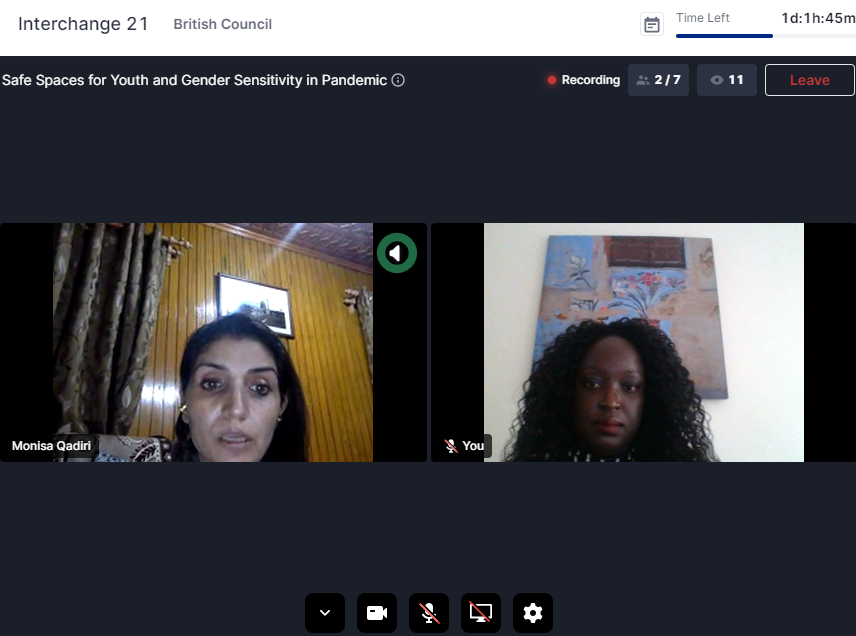 ke_British's tweet photo. Day 2 of the @commschols virtual Alumni conference ongoing. Monisa Qadiri speaks on Safe Spaces for Youth and Gender Sensitivity during the Pandemic moderated by @Nzike. Follow the conversation #Interchange21
@BritishCouncil, @HEGoingGlobal https://t.co/gdIOqxXGjG