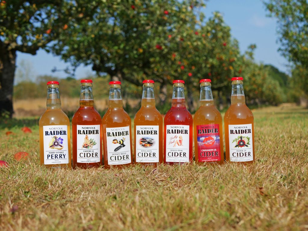 Front and centre, the full Raider Regiment at your service. 🎖️ Mix and match your favourite flavours with our 12 bottle box. Save 10% over individual pricing, free Norfolk delivery also available! norfolkraidercider.co.uk/product-page/m…