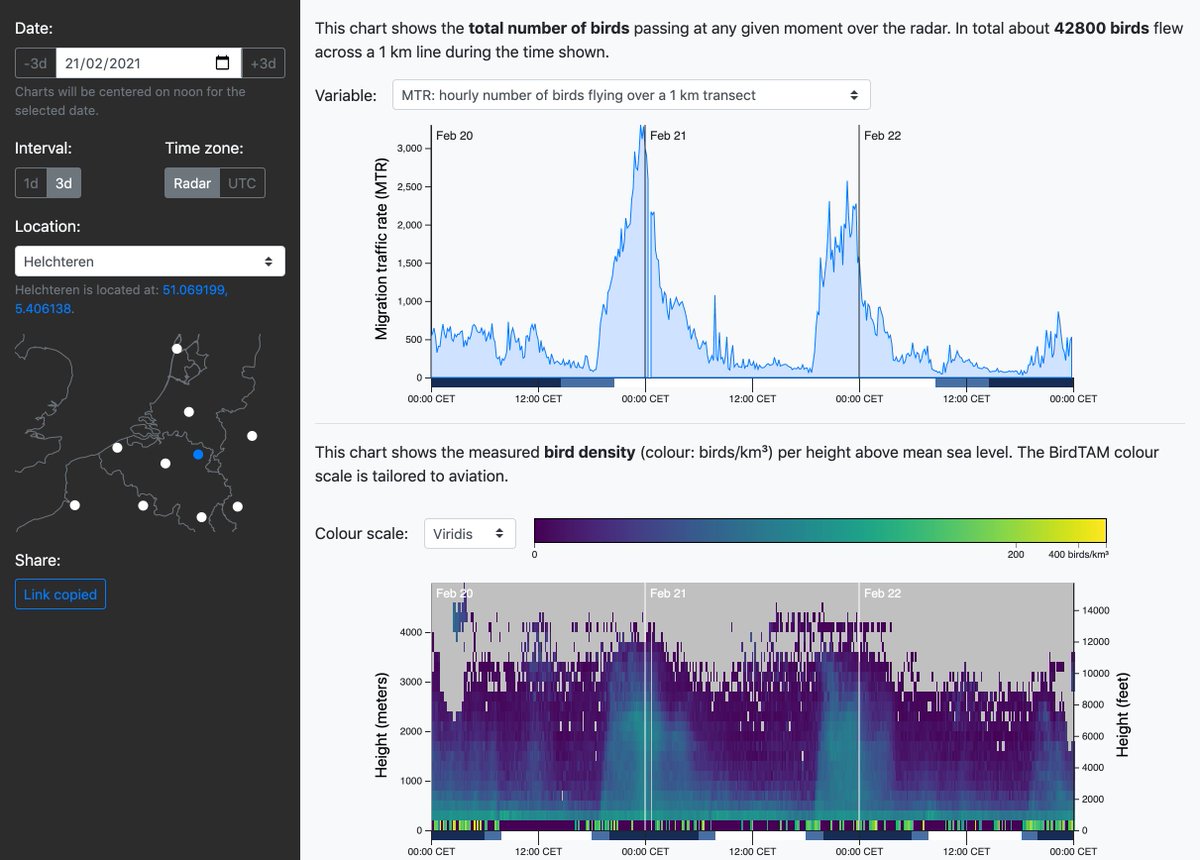 Watch bird migration in real time with CROW, a new interactive tool we just launched! 📡🐦 oscibio.inbo.be/blog/crow/ #opensource