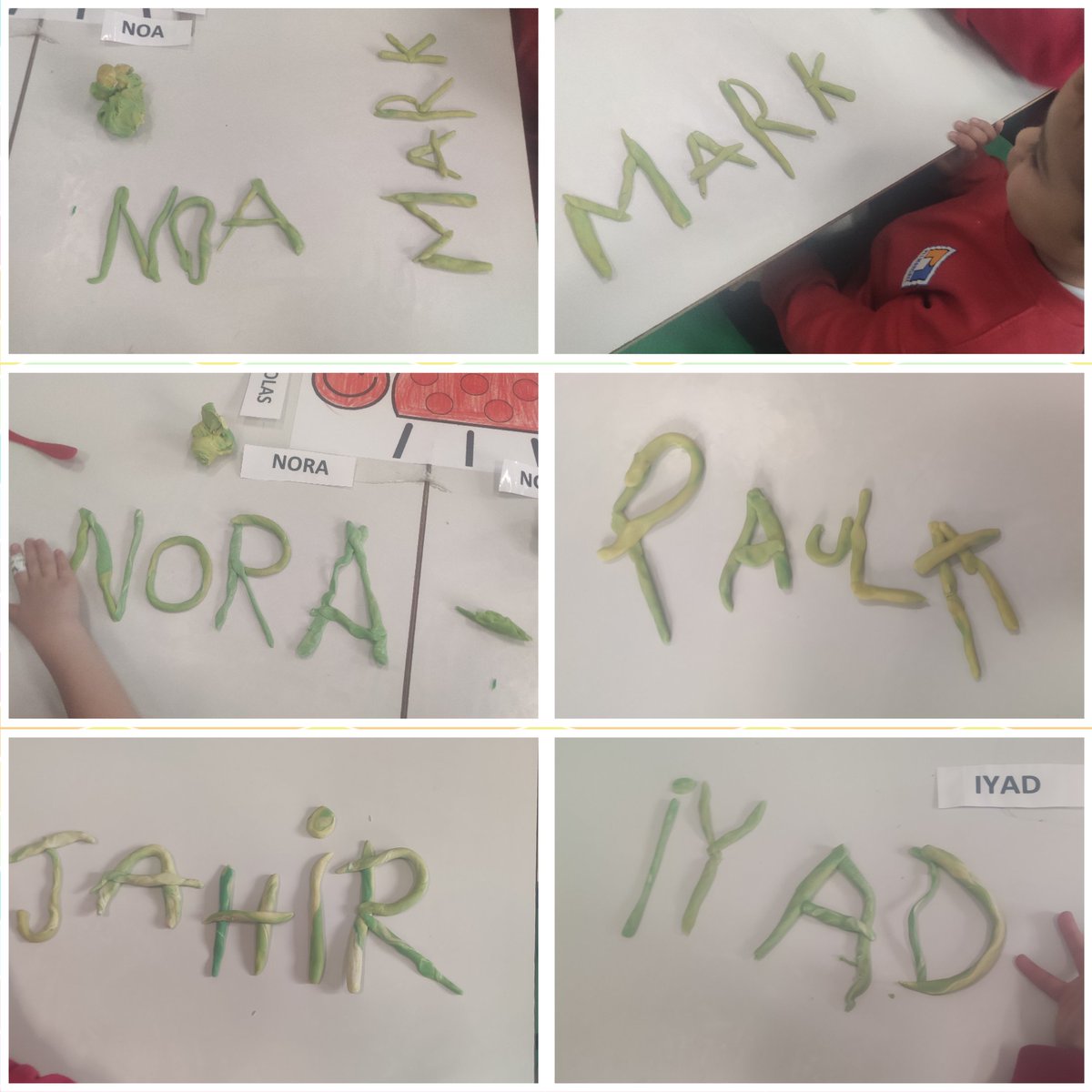 rosarubias's tweet photo. Aprendemos nuestro nombre con plastilina, #motricidadfina, #lecto #matematicas: largo/corto
#globalizado #aprenderjugando #gamificacion https://t.co/POkdlljFpn
