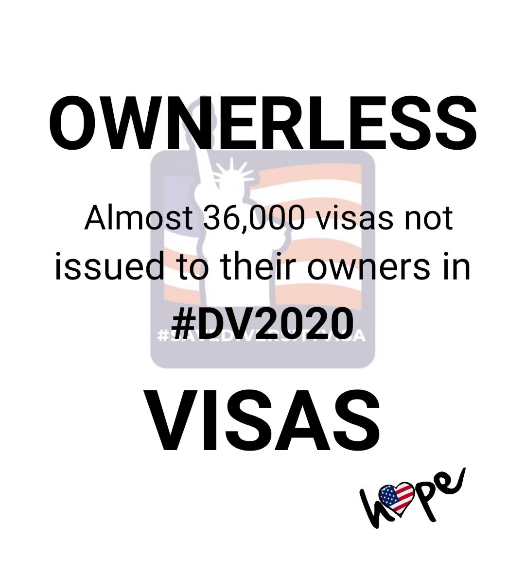 sDiversityVisa's tweet photo. OWNERLESS VISAS 📢

36,000 #DV2020 visas are WAITING their OWNERS.

📝 These visas cannot be ignored and must be given to their HOLDERS

📝 VISA holders's rights must be PROTECTED!

#DV2020 / #SaveDiversityVisa https://t.co/A9usq3Xr8W