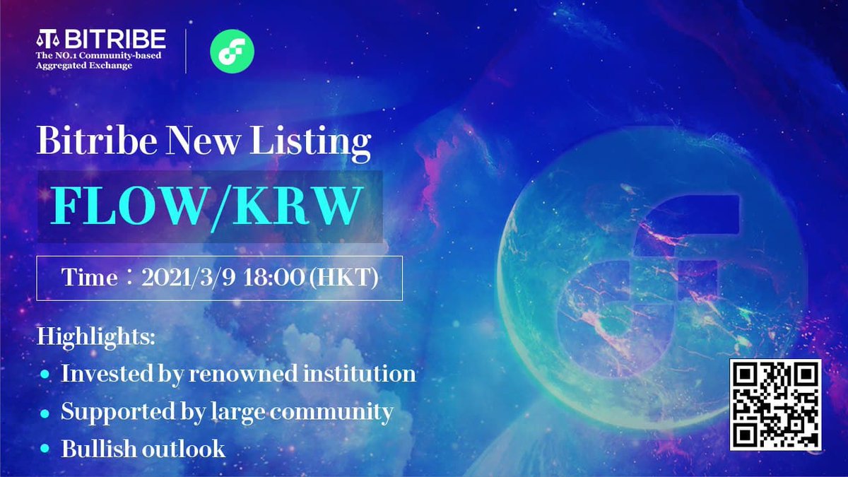New #Bitribe Listing : FLOW/KRW

Bitribe will list $FLOW/ KRW trade Pair.

$FLOW is invested by renowned institution, with a large community and a bullish outlook

Trade - 2021.3.09 18:00 (HKT)

Happy trading ~

<a href="/Sky201805/">Akasha(Inter/acc)</a>