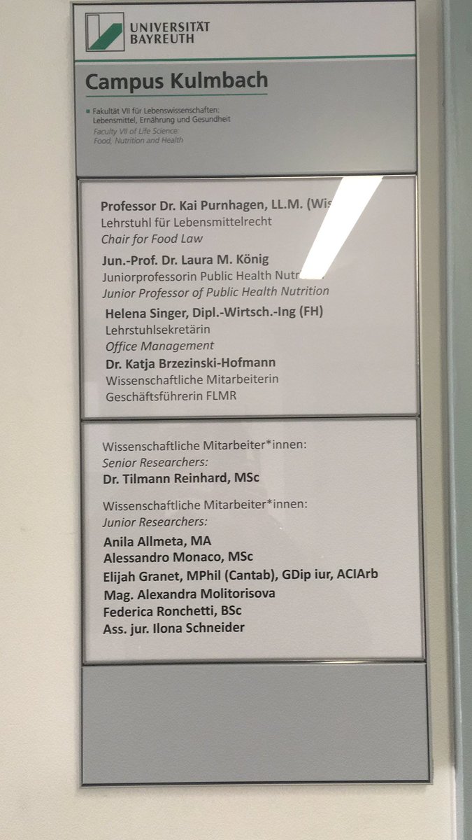 ⭕️Kai Purnhagen (@kaipurnhagen) on Twitter photo Great to see the whole team of <a href="/LauraMKoenig/">Dr. Laura M. König</a> and me finally together <a href="/CampusKulmbach/">Food, Nutrition & Health @ University of Bayreuth</a> <a href="/unibt_foodlaw/">Food Law @ University of Bayreuth</a> <a href="/unibt/">Universität Bayreuth</a> Great to see the whole team of <a href="/LauraMKoenig/">Dr. Laura M. König</a> and me finally together <a href="/CampusKulmbach/">Food, Nutrition & Health @ University of Bayreuth</a> <a href="/unibt_foodlaw/">Food Law @ University of Bayreuth</a> <a href="/unibt/">Universität Bayreuth</a>