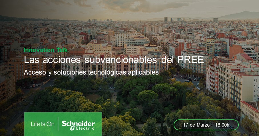 SchneiderES's tweet photo. No te pierdas el #webinar que realizaremos el próximo 17 de marzo a las 18h "Las acciones subvencionables del #PREE. Acceso y soluciones tecnológicas aplicables". Inscríbete ya: https://t.co/vxrySfD9hj https://t.co/kP3AHl1OHI
