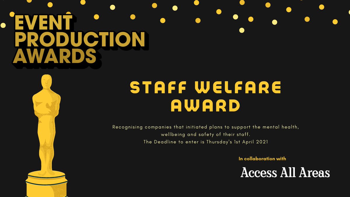 The 'Staff Welfare Award' will celebrate companies who supported the mental health and wellbeing of their staff. 💙Judges will be looking at policies and initiatives that kept teams and individuals motivated and supported. 🤗
Enter your company today: bit.ly/3uTzOL5