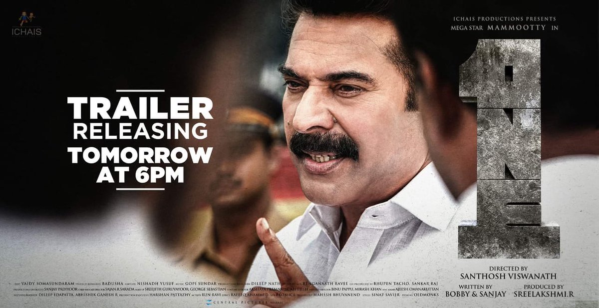 MfwaiUnit's tweet photo. #one Trailer Release Tomorrow 6pm @mammukka https://t.co/SCX6zRnVpC