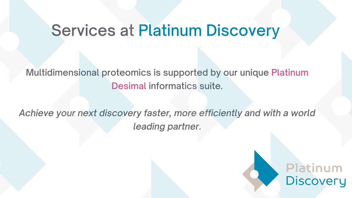 ptinformatics's tweet image. Discover the future with our next- generation contract research services. Click here to find out how Platinum Discovery can help solve your research challenges: buff.ly/2Od3zpB  #proteomics #massspectrometry #drugdiscovery